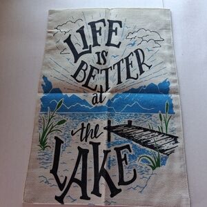 Life Is Better At The Lake Garden Flag New